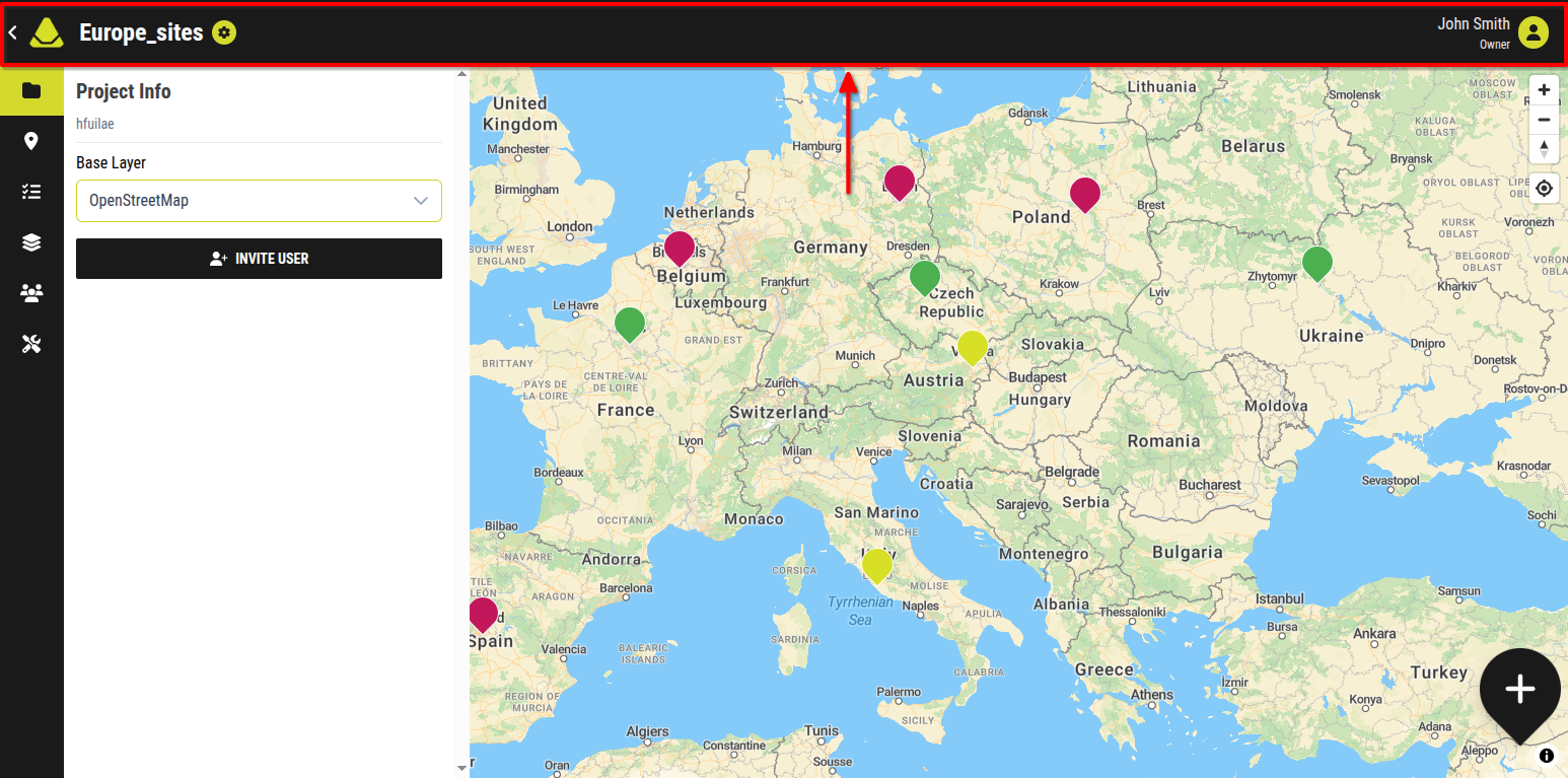 Global navigation bar