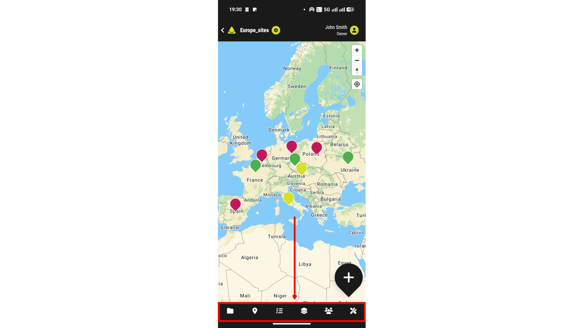 Project functions sidebar mobile