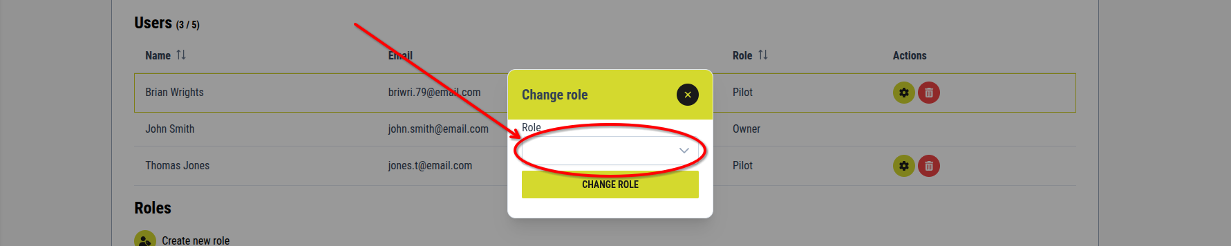 Selection role